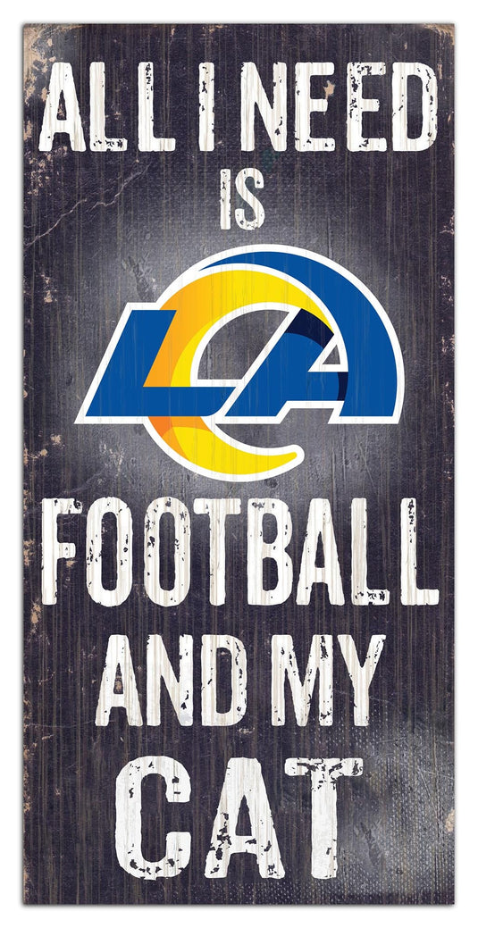 Fan Creations 6x12 Sign Los Angeles Rams My Cat 6x12 Sign