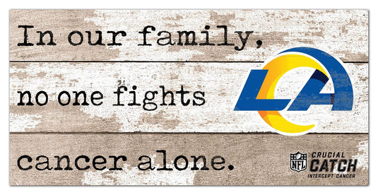 Fan Creations Home Decor Los Angeles Rams No One Fights Alone 6x12