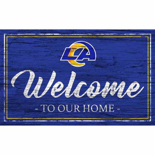 Fan Creations 11x19 Los Angeles Rams Team Color Welcome 11x19 Sign