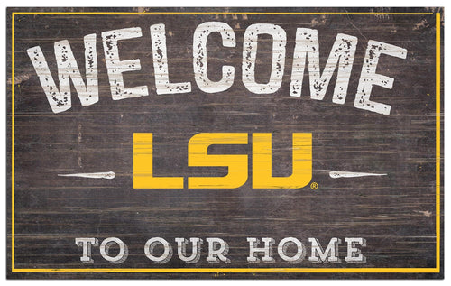 Fan Creations Home Decor LSU  11x19in Welcome Sign