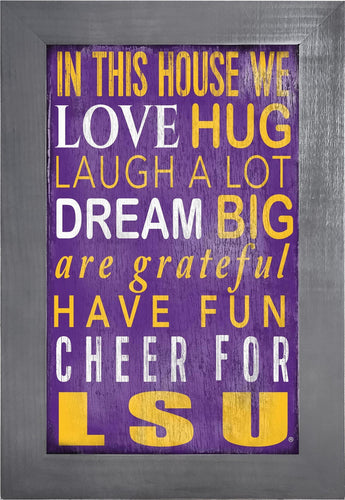 Fan Creations Home Decor LSU   Color In This House 11x19 Framed