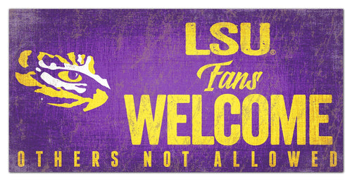 Fan Creations 6x12 Sign LSU Fans Welcome Sign