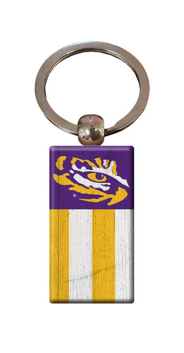 Fan Creations Home Decor LSU  Rectangle Flag Keychain
