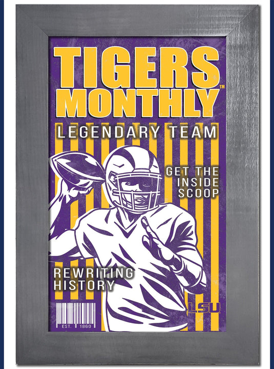 Fan Creations Home Decor LSU   Team Monthly Frame 11x19
