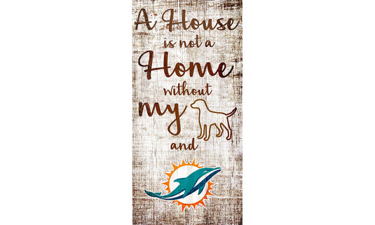 Fan Creations Wall Decor Miami Dolphins A House Is Not A Home Sign
