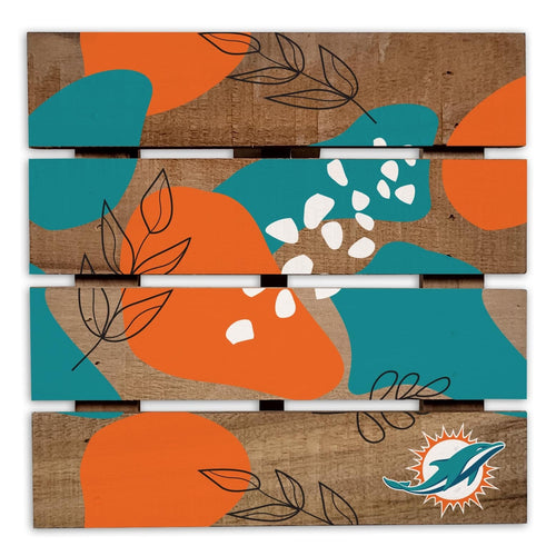 Fan Creations Gameday Food Miami Dolphins Abstract Floral Trivet Hot Plate