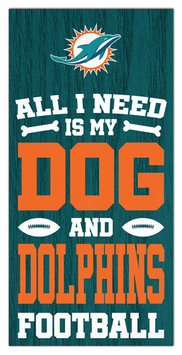 Fan Creations Home Decor Miami Dolphins All I Need Is My Dog & Football