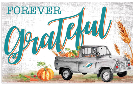 Fan Creations Holiday Home Decor Miami Dolphins Forever Grateful 11x19