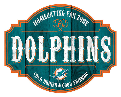 Fan Creations Home Decor Miami Dolphins Homegating Tavern 24in Sign