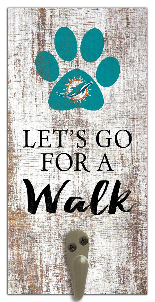 Fan Creations 6x12 Sign Miami Dolphins Leash Holder 6x12 Sign
