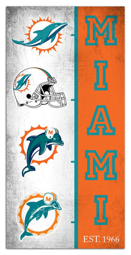 Fan Creations Home Decor Miami Dolphins Team Logo Progression 6x12