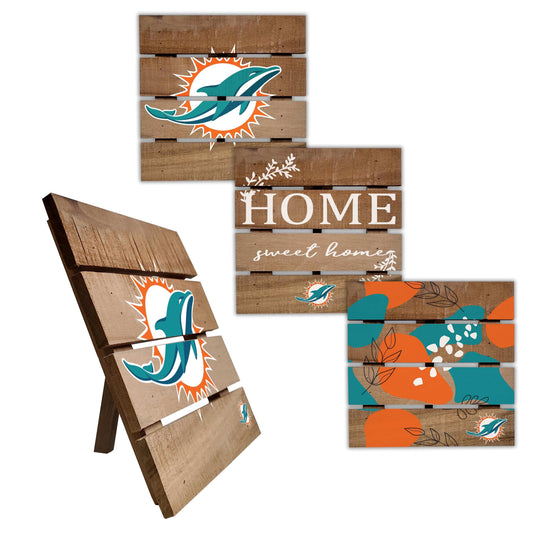 Fan Creations Home Decor Miami Dolphins Trivet Hot Plate Set of 4 (2221,2222,2122x2)