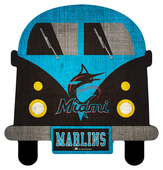 Fan Creations Wall Decor Miami Marlins 12in Team Bus Sign