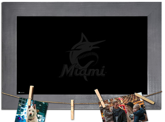 Fan Creations Home Decor Miami Marlins   Blank Chalkboard With Frame & Clothespins