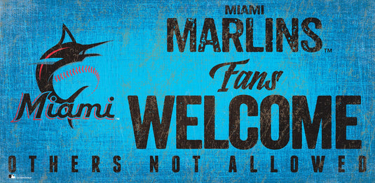 Fan Creations 6x12 Sign Miami Marlins Fans Welcome Sign