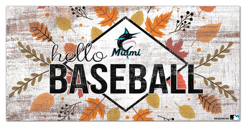 Fan Creations Holiday Home Decor Miami Marlins Hello Baseball 6x12