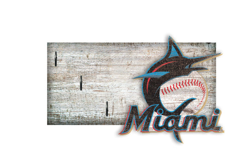 Fan Creations Wall Decor Miami Marlins Key Holder 6x12