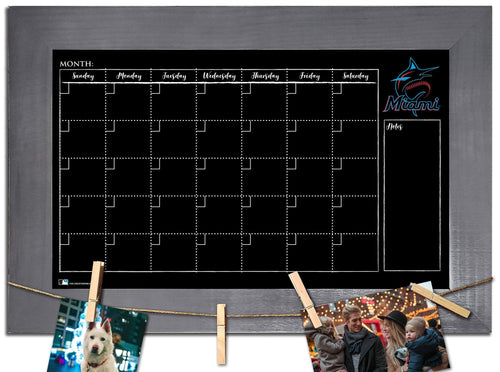 Fan Creations Home Decor Miami Marlins   Monthly Chalkboard With Frame & Clothespins