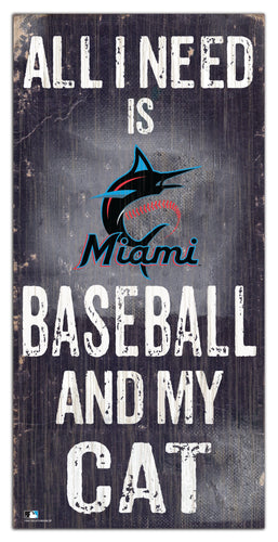 Fan Creations 6x12 Sign Miami Marlins My Cat 6x12 Sign