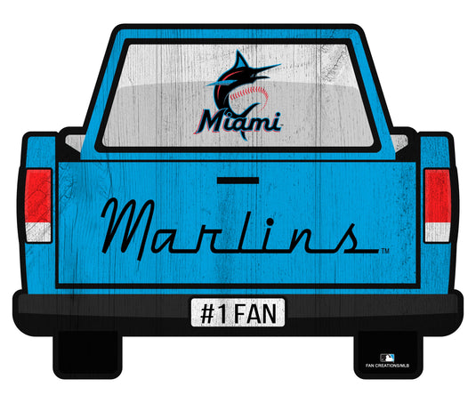 Fan Creations Home Decor Miami Marlins Slogan Truck Back Vintage 12in