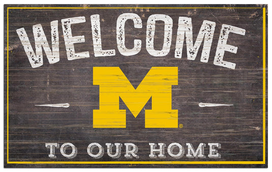 Fan Creations Home Decor Michigan  11x19in Welcome Sign