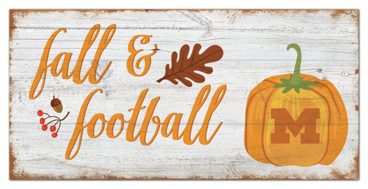 Fan Creations Holiday Home Decor Michigan Fall and Football 6x12