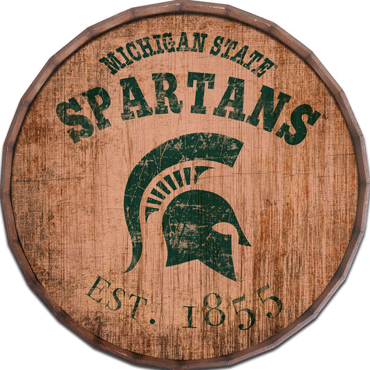 Fan Creations Home Decor Michigan State  24in Established Date Barrel Top