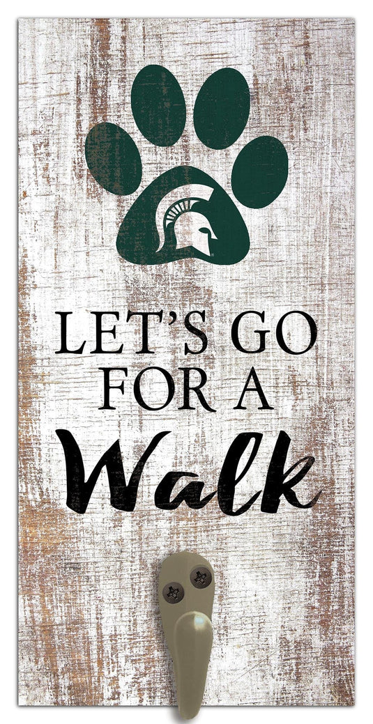 Fan Creations 6x12 Sign Michigan State Leash Holder 6x12 Sign