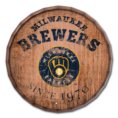 Fan Creations Home Decor Milwaukee Brewers  24in Established Date Barrel Top