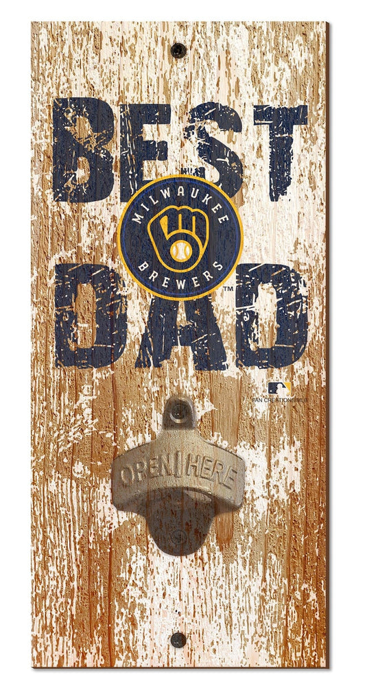 Fan Creations Home Decor Milwaukee Brewers  Best Dad Bottle Opener
