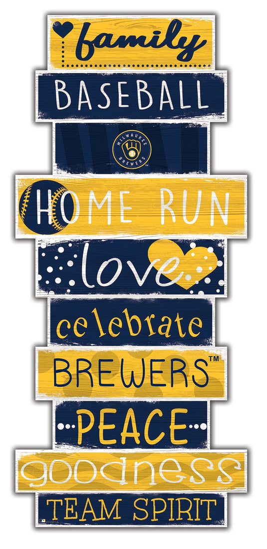 Fan Creations Wall Decor Milwaukee Brewers Celebration Stack 24" Sign