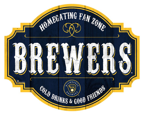 Fan Creations Home Decor Milwaukee Brewers Homegating Tavern 12in Sign