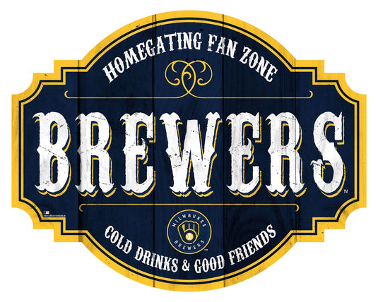 Fan Creations Home Decor Milwaukee Brewers Homegating Tavern 24in Sign