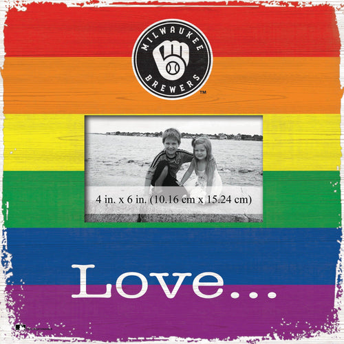 Fan Creations Home Decor Milwaukee Brewers  Love Pride 10x10 Frame