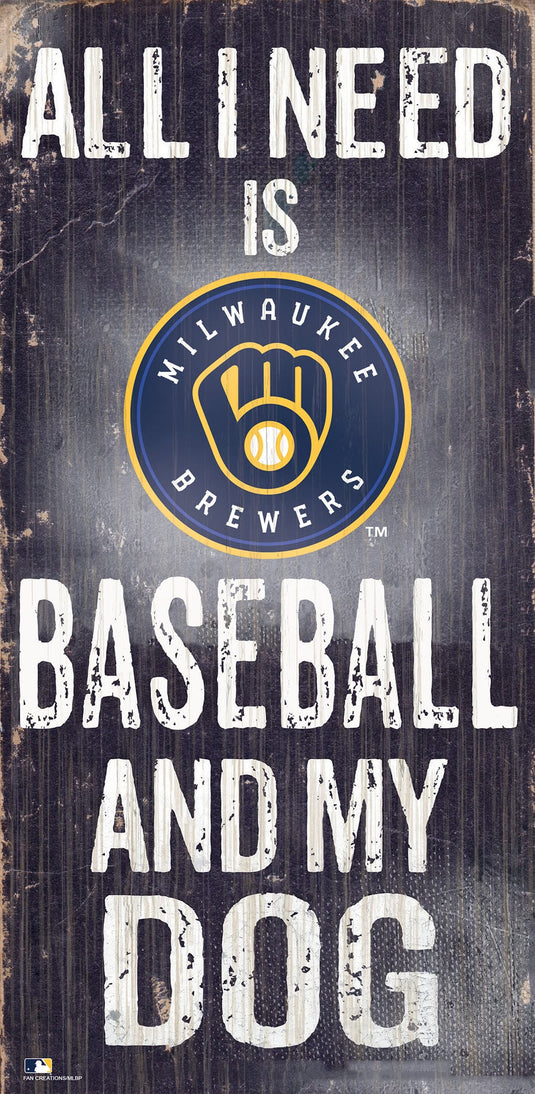 Fan Creations 6x12 Sign Milwaukee Brewers My Dog 6x12 Sign
