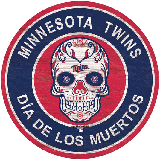 Fan Creations Holiday Home Decor Minnesota Twins Sugar Skull Circle