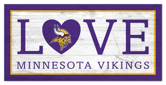 Fan Creations 6x12 Sign Minnesota Vikings Love 6x12 Sign