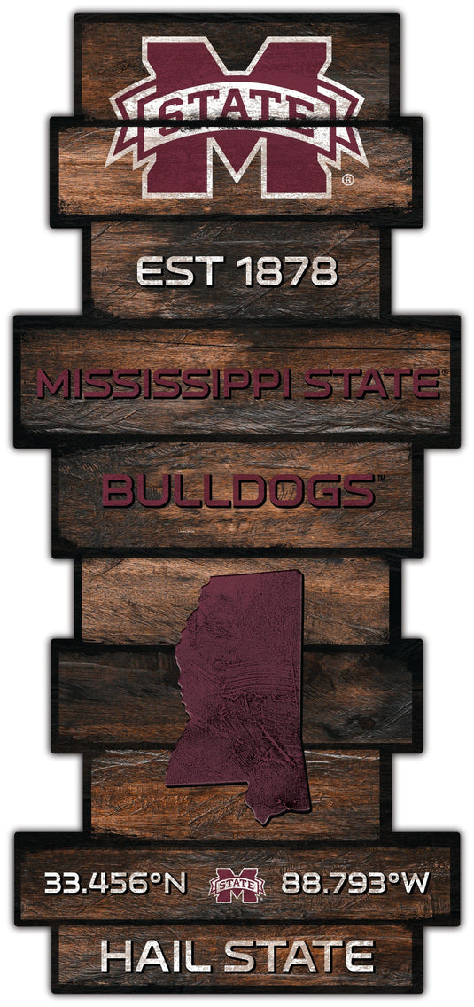 Fan Creations Wall Decor Mississippi State Wood Celebration Stack