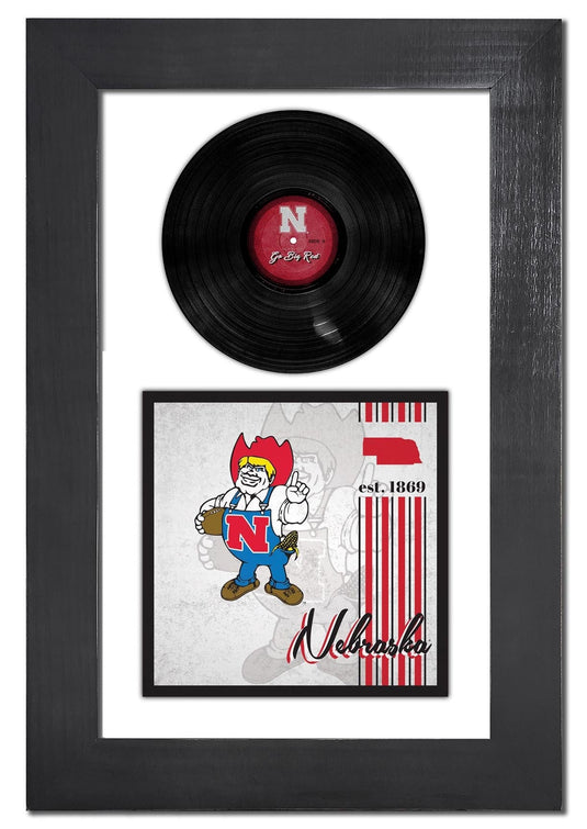 Fan Creations Home Decor Nebraska   3 Piece Classic Album & Vinyl In Frame