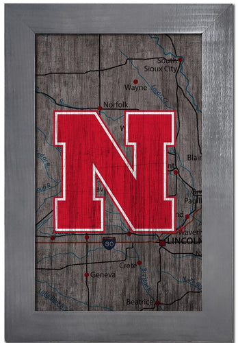 Fan Creations Home Decor Nebraska   City Map 11x19