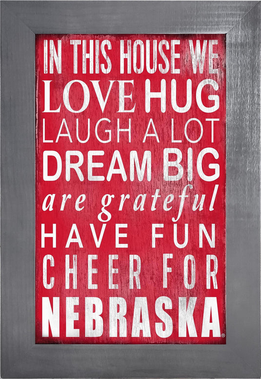 Fan Creations Home Decor Nebraska   Color In This House 11x19 Framed