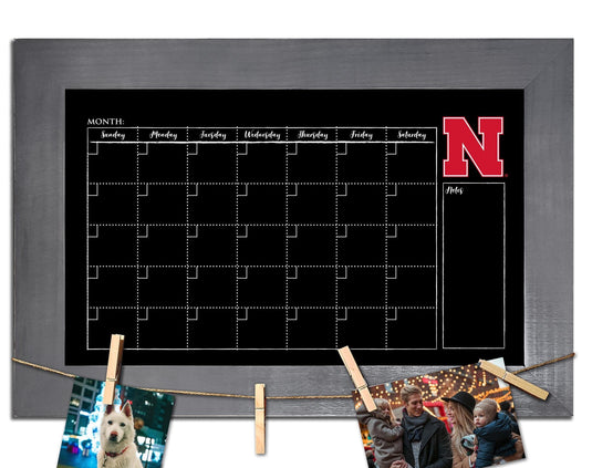 Fan Creations Home Decor Nebraska   Monthly Chalkboard With Frame & Clothespins