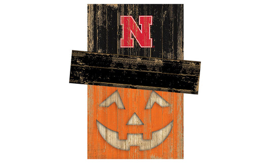Fan Creations Holiday Decor Nebraska Pumpkin Head With Hat