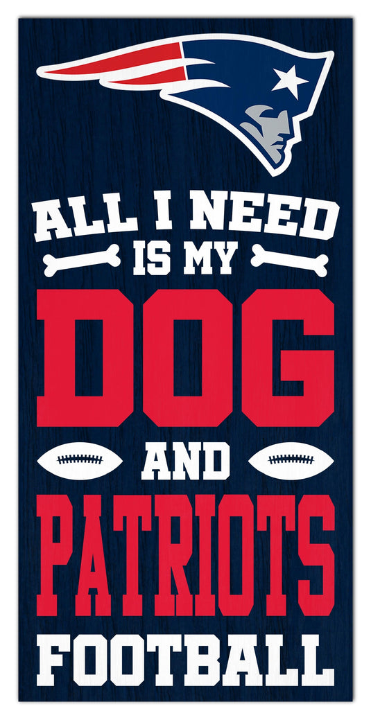 Fan Creations Home Decor New England Patriots All I Need Is My Dog & Football