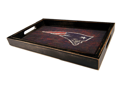 Fan Creations Home Decor New England Patriots  Distressed Team Tray With Team Colors