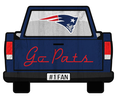 Fan Creations Home Decor New England Patriots Slogan Truck Back Vintage 12in