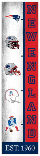 Fan Creations Home Decor New England Patriots Team Logo Progression 6x24