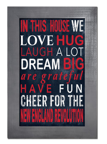Fan Creations Home Decor New England Revolution   Color In This House 11x19 Framed