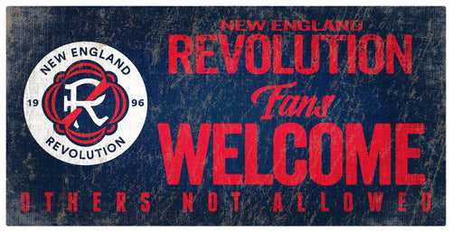 Fan Creations 6x12 Sign New England Revolution Fans Welcome Sign
