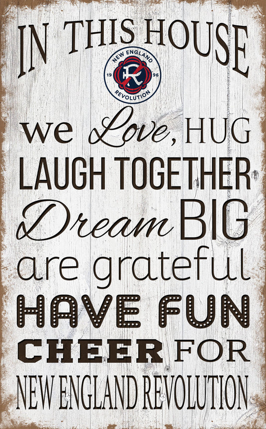 Fan Creations Home Decor New England Revolution   In This House 11x19